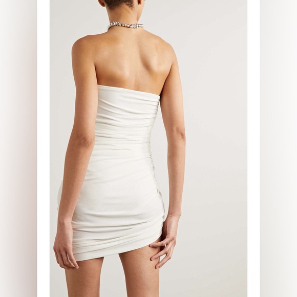 NWT NORMA KAMALI WHITE STRAPLESS DIANA MINI DRESS XL - Picture 9 of 16